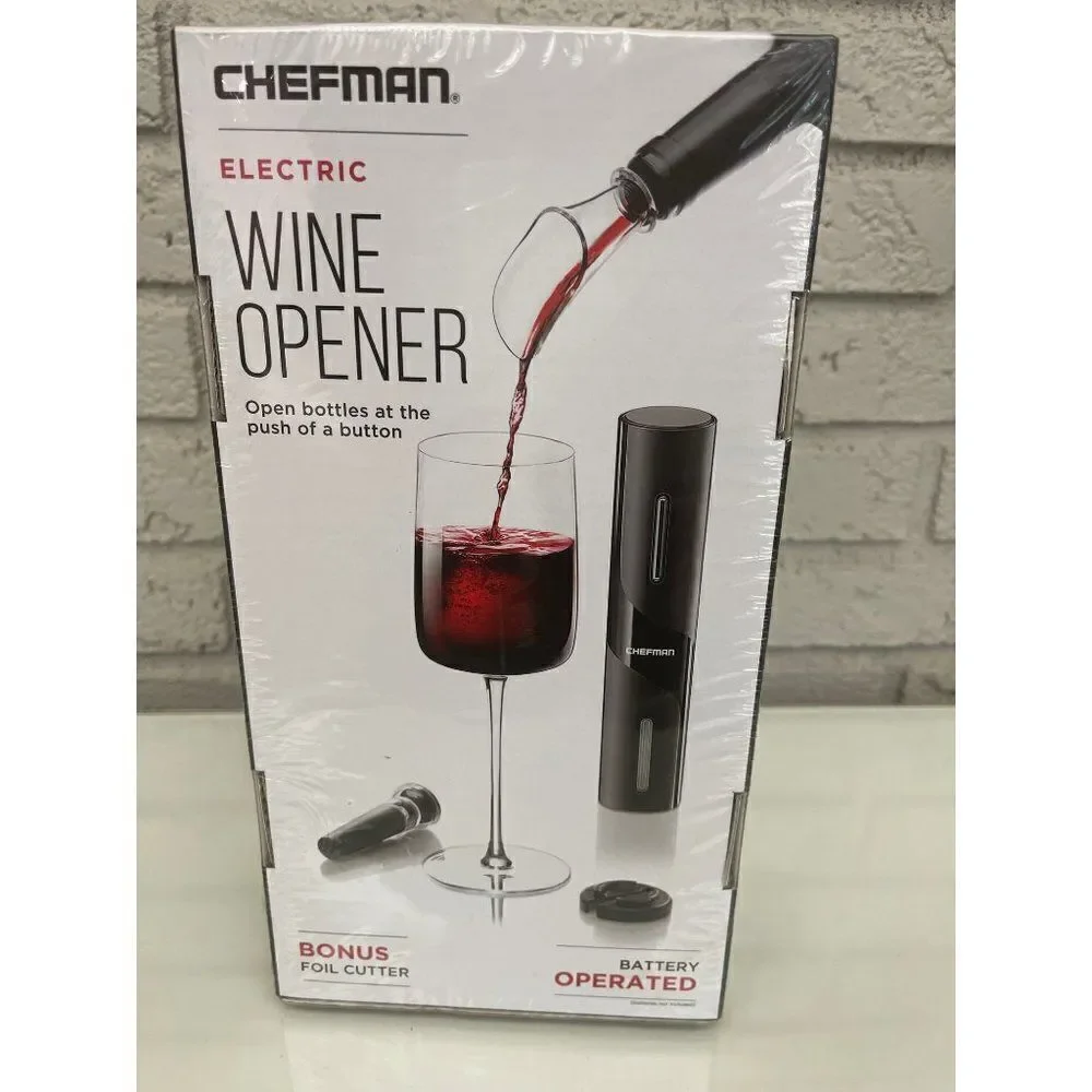 Chefman Electric Wine Opener 4 Piece Gift Kit NWT
